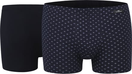Gotzburg heren boxer normale lengte (2-pack) - donkerblauw mini dessin