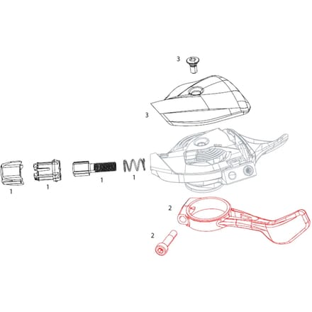 Versnellingspook Sram X01 Eagle Trigger Pull Lever Kit Right