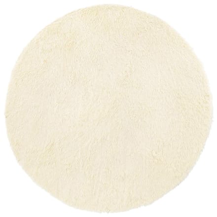 vidaXL - Hoogpolig - vloerkleed - NAVARRA - 100x100 - cm - polyester - crèmekleurig