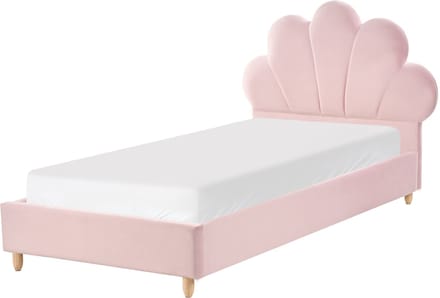 NEULISE - Eenpersoonsbed - Roze - 90 x 200 cm - Fluweel