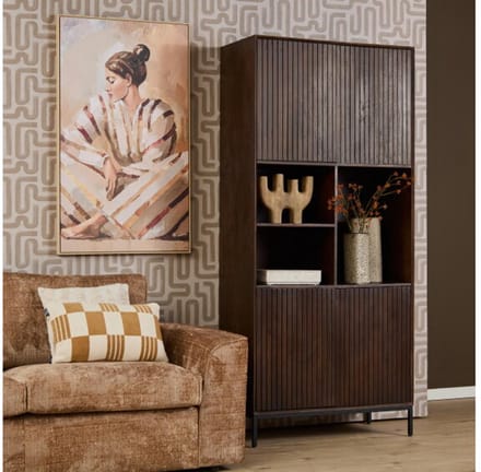 Starfurn - Vakkenkast Madison - Bruin - 45x90x200 cm
