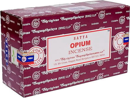 Satya - opium - wierook - doos 12 stuks van 15 gram