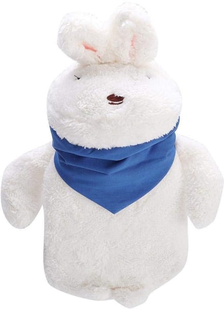 Dailygoody - Witte Konijn Warmwaterkruik met Pluche Puppetas - Hand- en Voetwarmer