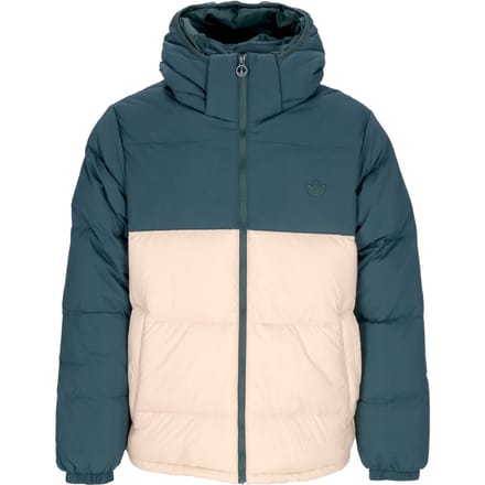 Down Regen-pufferjack voor heren, mineraalgroen/magisch beige