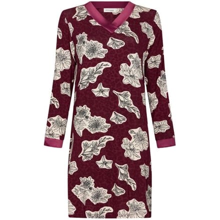 Pastunette Premium - Nachthemd - Burgundy Dream - Ecovero Viscose - Maat 48