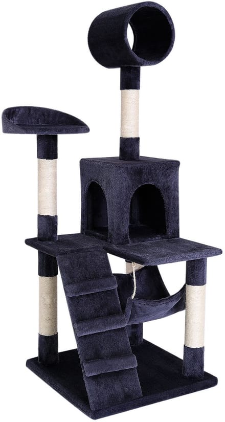Dibea Krabpaal, Klimboom voor Katten, 133 cm Hoog, Grijs
