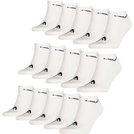 HEAD Sneaker Sokken - 15 paar sneakersokken - Unisex - Wit - Maat 39/42