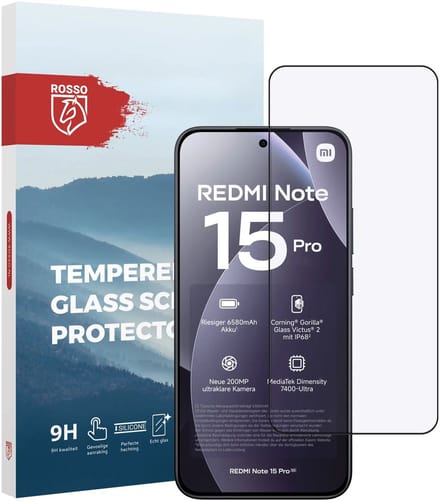 Rosso Screen Protector Geschikt voor Xiaomi Redmi Note 15 Pro 4G | 9H Tempered Glass | Glasplaatje | Beschermlaag | Beschermglas | 9H Hardheid