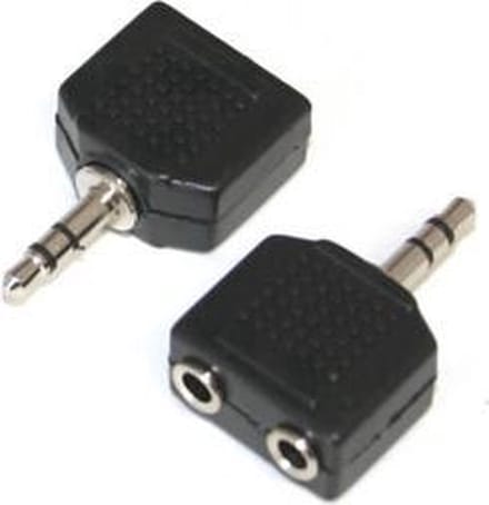 New Age Devi - 35 mm Jackplug Splitter - AudioSplitter voor Koptelefoon - Muziek Streamen - Zwart