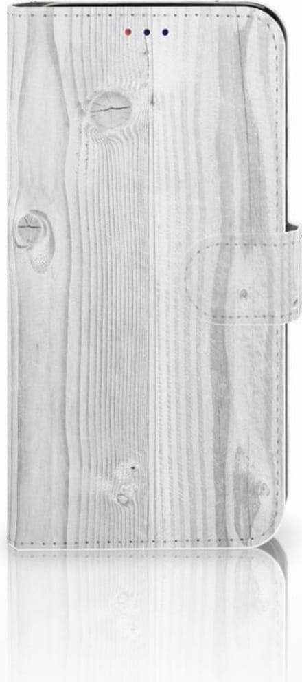 Boekhoesje voor Samsung Galaxy A10 Book Style Case White Wood