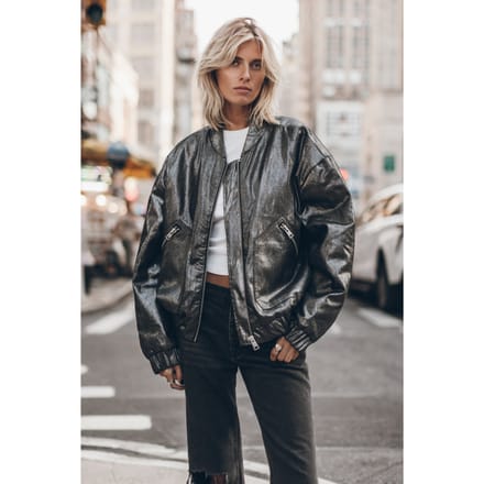 Mikuta The Silver Bomber Jacket Silver Taglia: L | Bomber Outlet | Donna | Grigio