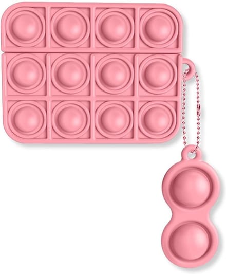 Airpods case - Apple Airpods Pro - roze siliconen - met musketon
