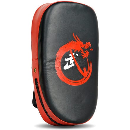 Boksmat Kickboksen Muay Thai Stootkussen Gebogen Stootschild Bokstraining Mitt Stootkussen zwart/rood
