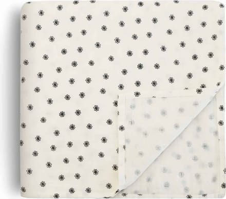 Mushie Hydrofiele Doek XL Swaddle - Black Daisy