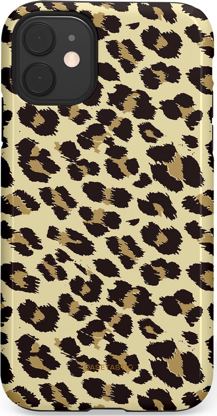 Casetastic hoesje geschikt voor Apple iPhone 11 - Dubbellaagse bescherming - Speels - Fashion Case - Beige Zwart