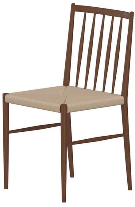 Svea - Carolina eetkamerstoel - staal mocca/beige touw