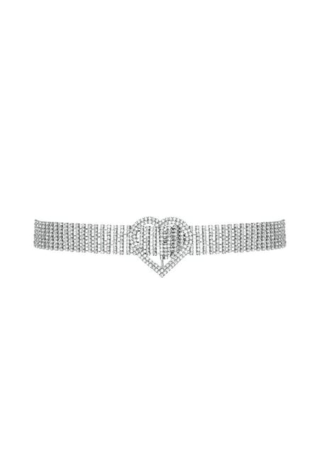 Bijoutheek belly chain heart buckle Zilver