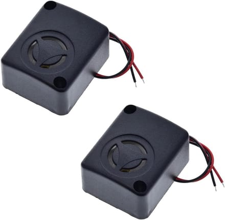2 Stuks Mini Piezo Alarm Sirene 12V DC - 110 dB Anti-diefstal Alarm voor Auto's