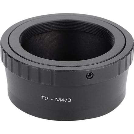Bague d'adaptation d'objectif pour monture de télescope Olympus T2-M43 black