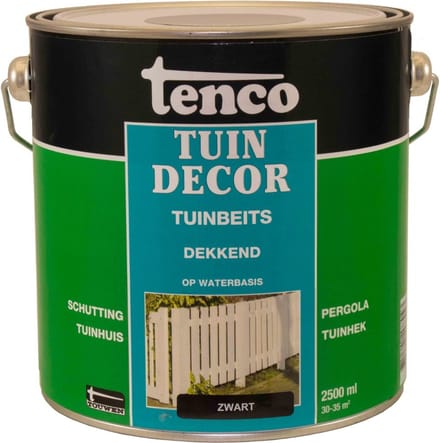 Tenco tuindecor / douglas beits dekkend zwart - 2 5 liter