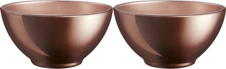 Luminarc Kommetjes/schaaltjes voor dessert/ontbijt - 2x - Glas - D13 x 6 cm - Chocolade bruin