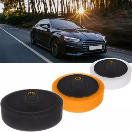 Xtrobb Polijstset voor Auto's - 3 Professionele Ø 150 mm Sponzen + Adapter