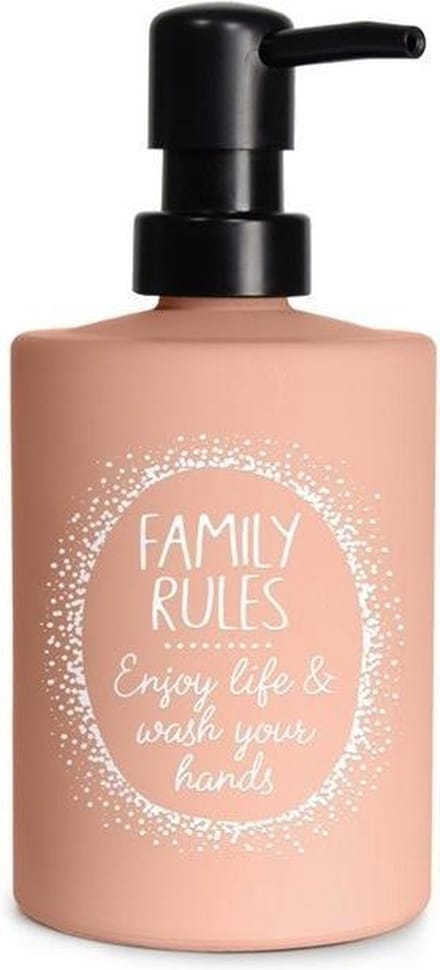 Zeeppompje Family Rules / zeeppompje / zeepdispenser / woonaccessoires / keukenaccessoires
