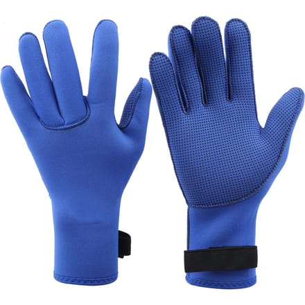 Gant de plongée Hisea 3MM Protège-mains Antidérapant Équipement Sportif Anti-rayures Snorkeling Bleu L