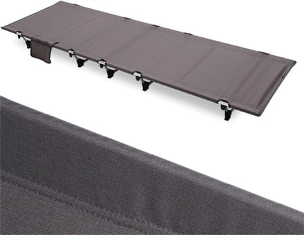 Opvouwbaar Bed - Campingbed Rustbed - Outdoor Rusten - Aluminium Frame - 187x60cm - Grijs