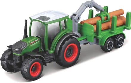 MAISTO Fendt 209 TRACTOR WITH LOG TRAILER - MINI WORK MACHINE
