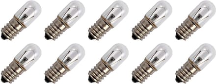 Signaallamp E14 24V 5W - 208 mAh - 10 stuks - T16 Gloeilamp Ø16mm - 45mm - 2500K - Dimbaar