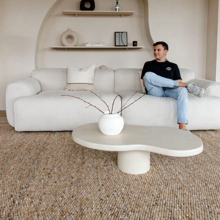 Wollen Vloerkleed Novara Bruin Gemeleerd Eva Interior - 240 x 340 cm - (XL)