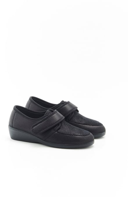 Damart - Derbyschoenen met klittenband - Dames - Zwart - 37