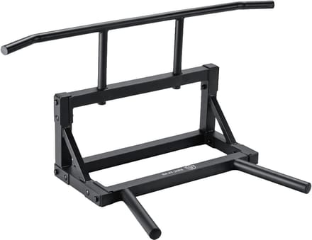 Optrekstang Muur - Pull-up Bar Dip Station - Kracht Training - 2-in-1 Pull-ups en Dips - Max 250 kg - Zwart