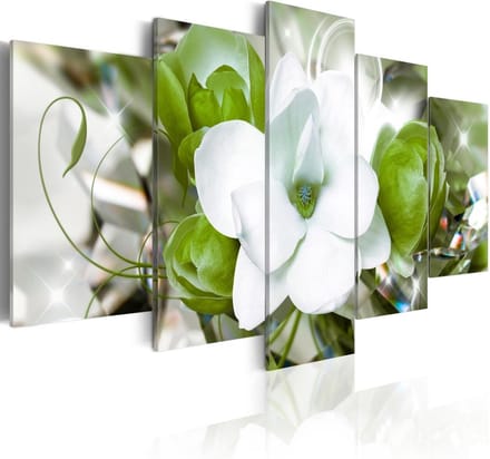 Schilderij - Groene Fee, 5luik