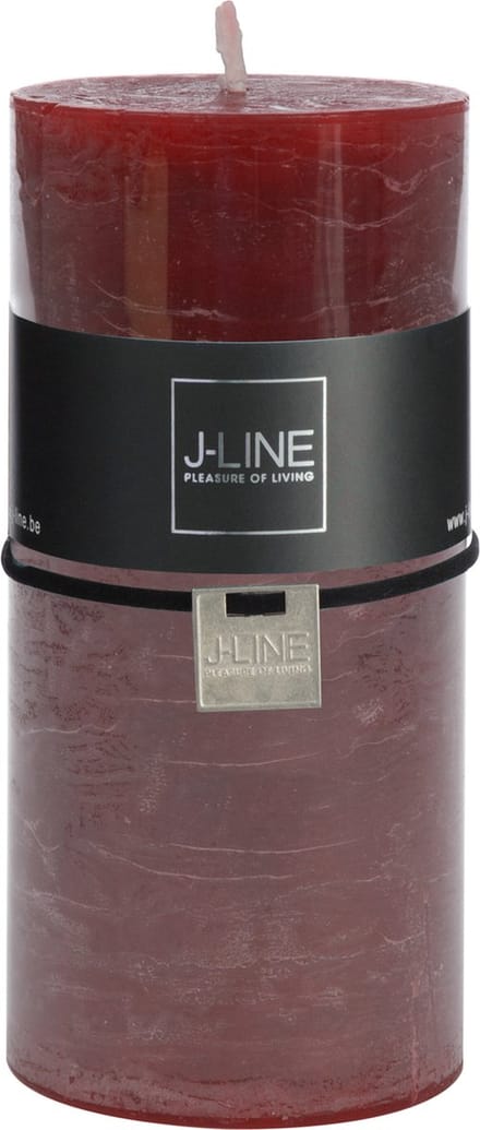J-Line cilinderkaars - bordeaux - large - 52U - 6 stuks