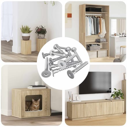 vidaXL Confirmatschroeven 5000 pcs Zilver Metaal