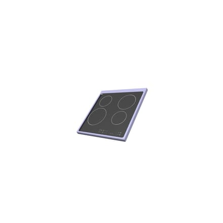 AEG glasplaat met kader, zilver, 596x600mm 140228901058