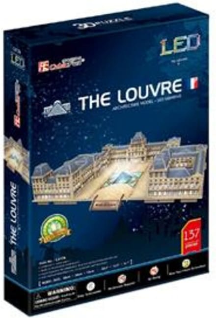 Cubic Fun 3D Puzzle The Louvre with LED Lighting 3D Puzzels
