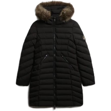 Superdry - Fuji Jas Met Capuchon En Imitatiebont - Dames - Gewatteerde jassen