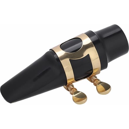 Tenorsaxofoon Saxofoon ABS Mondstuk met Dop Metalen Gesp Rieten Pads Muziekinstrumenten black