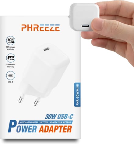 30w Snellader - Usb C adapter - Usb C snellader - Kleine usb C Stekker - Super Fast Charger - 20w / 25w / 30w power adapter