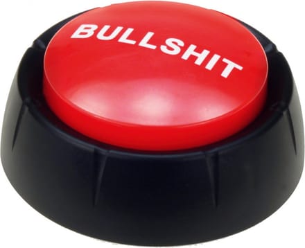 BULLSHIT Buzzer - rood - Drukknop met Geluid - Fun/Fopartikel