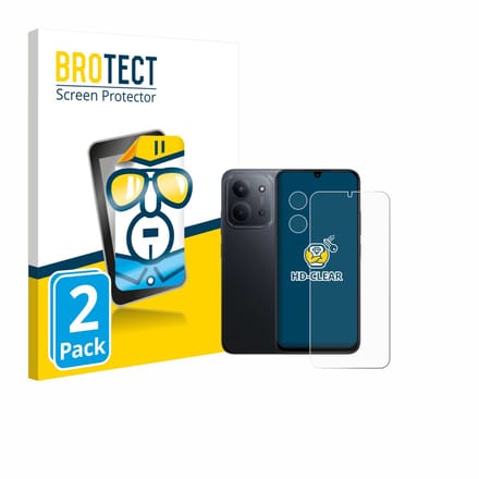BROTECT - Screenprotector voor Xiaomi Redmi 15C 4G (Voor+Camera) - Folie Beschermfolie transparant 2 Stuks