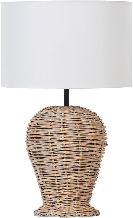 FURELOS - Tafellamp - Gebroken wit - Rotan