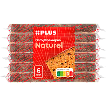 Ontbijtkoekrepen Naturel 6 pack