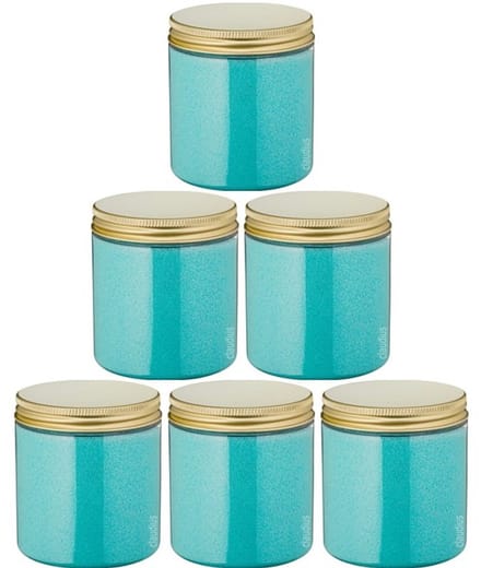 Scrubzout Hamam - 300 gram - Pot met gouden deksel - set van 6 stuks - Hydraterende Lichaamsscrub