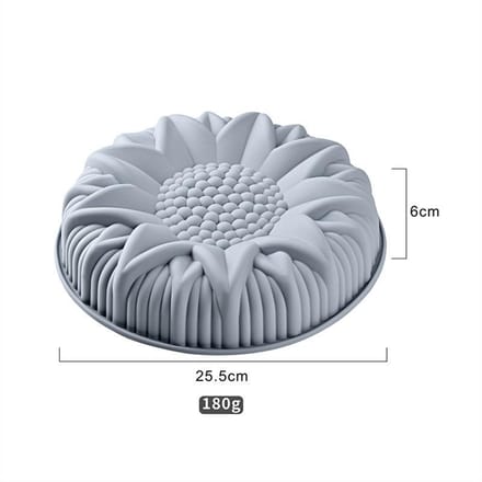 Grote siliconen cakevorm Dessertvormen Grote zonnebloem Styling Gebakvormen grijs