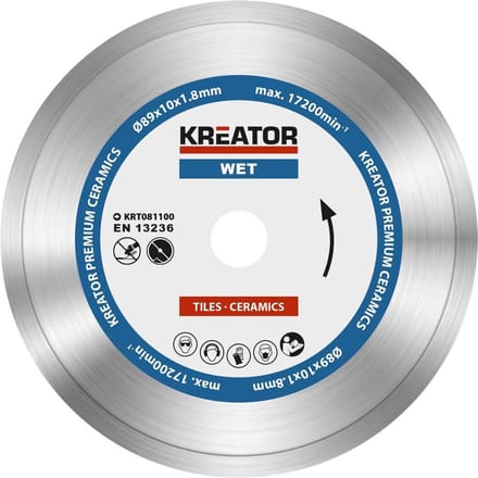 Kreator KRT081100 Diamantschijf D89 Premium nat