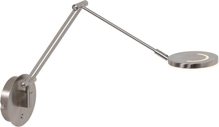Wandlamp | 55 cm | soleil | LED | grijs, zilver | glas, metaal | moderne design verlichting